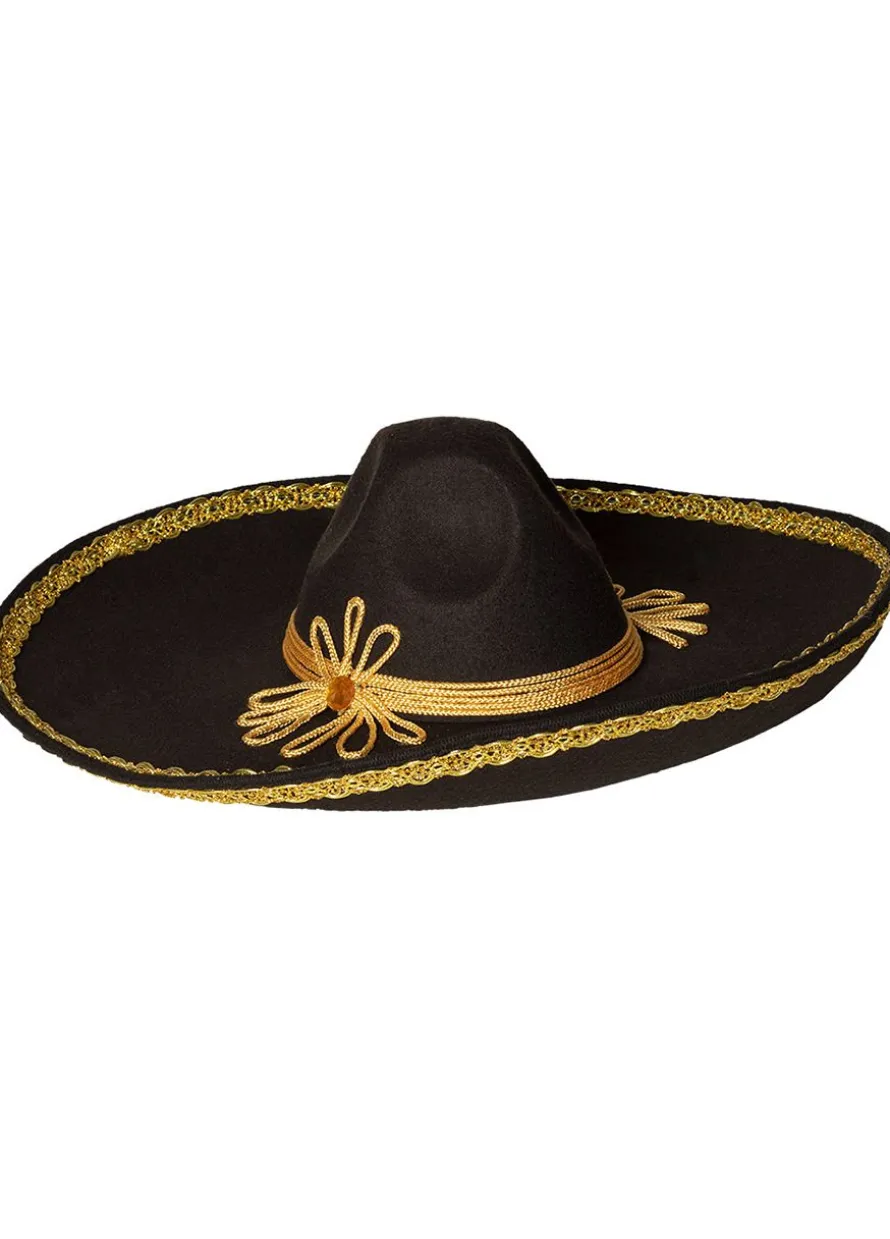 Czarne SOMBRERO MEKSYKAŃSKIE premium