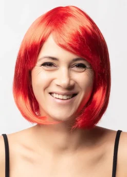 Czerwona peruka BOB z grzywką