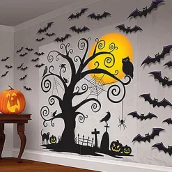 Dekoracja ścienna STRASZNE DRZEWO ozdoba na Halloween