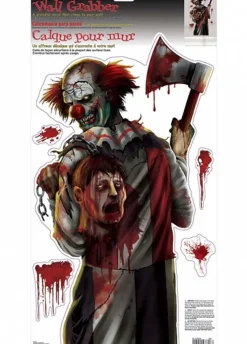 Dekoracja halloweenowa na ścianę PRZERAŻAJĄCY KLAUN