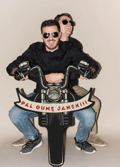 Dekoracja kartonowa PAL GUMĘ śmieszny prezent dla motocyklisty