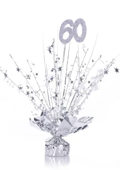 Dekoracja kaskadowa 60 LAT srebrna
