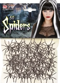 Dekoracja na Halloween PAJĄKI CZARNE (50szt.)