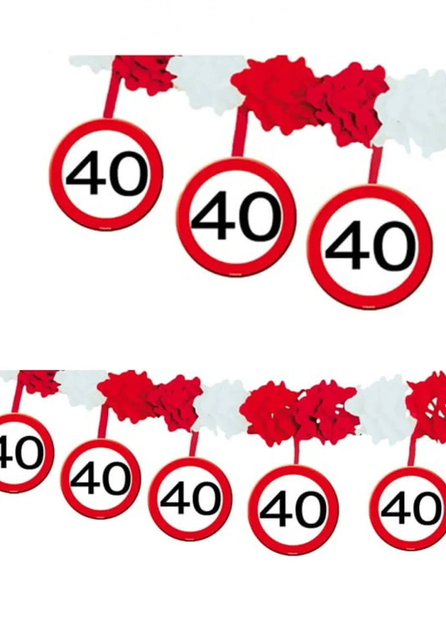 Dekoracja na 40 urodziny ZNAK dekoracja wisząca 4m