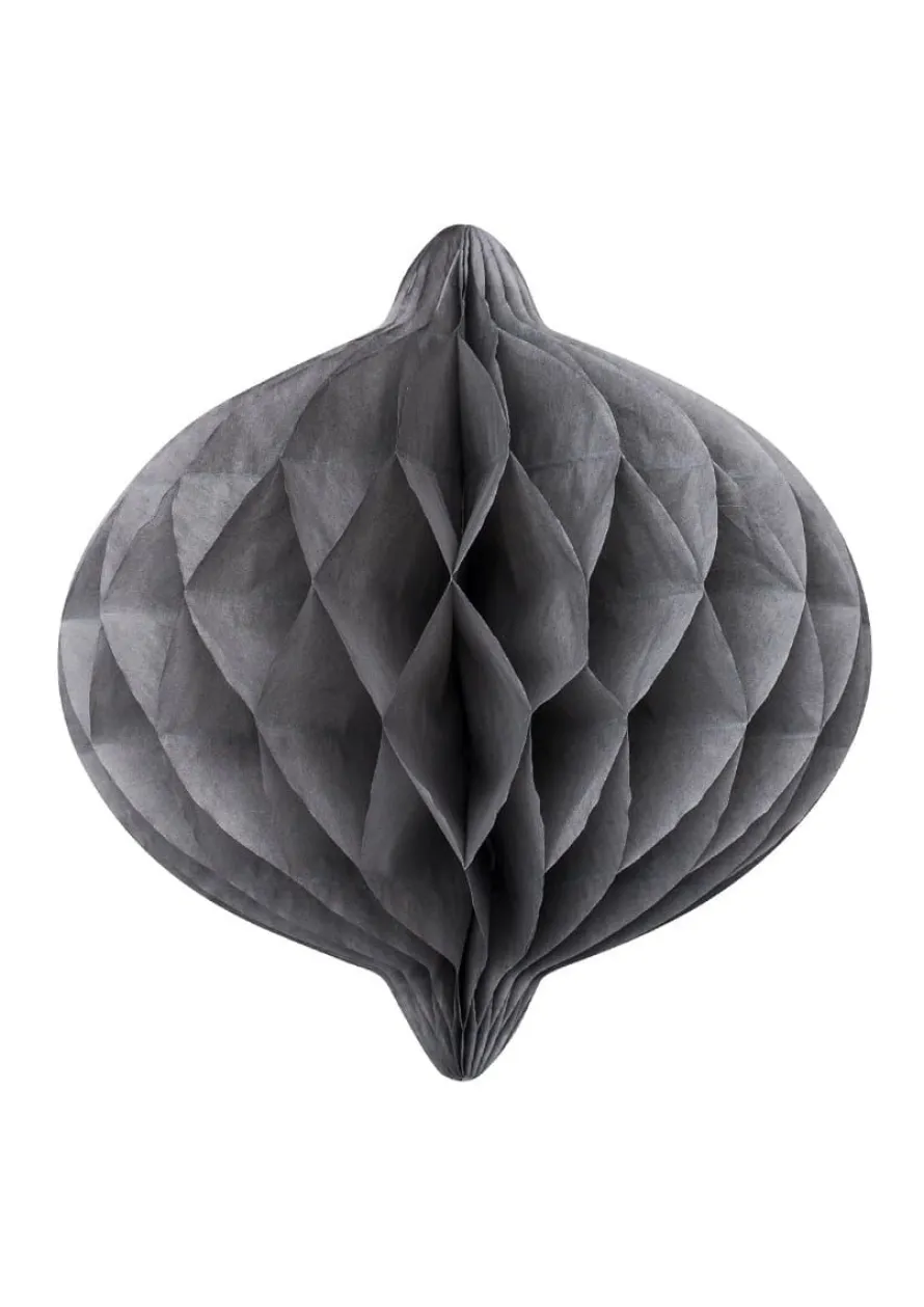 Dekoracja papierowa HONEYCOMB szara 30cm