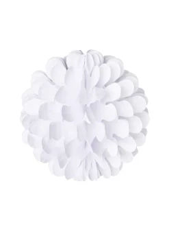 Dekoracja papierowa KWIAT biała 20cm