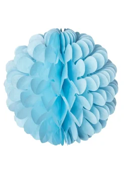 Dekoracja papierowa KWIAT niebieska 30cm