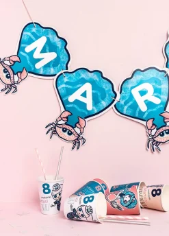 Dekoracja personalizowana kraby SYRENKI girlanda z napisem