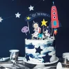 Dekoracja tortu KOSMOS pikery na tort (7szt.)