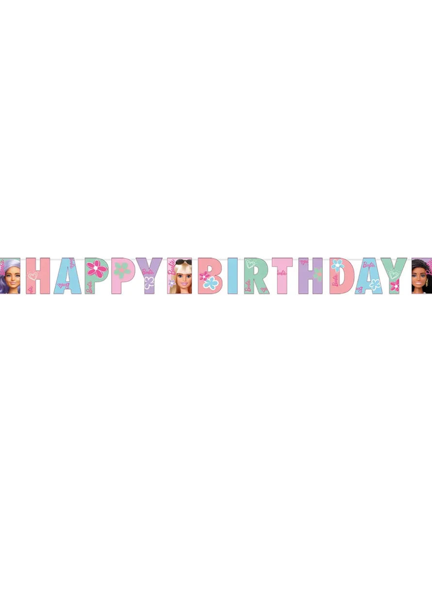 Dekoracja urodzinowa BARBIE girlanda Happy Birthday