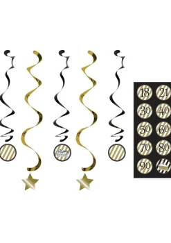 Dekoracja urodzinowa GLITTER świderki (5szt.)