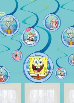 Dekoracja urodzinowa SPONGEBOB (12szt.)