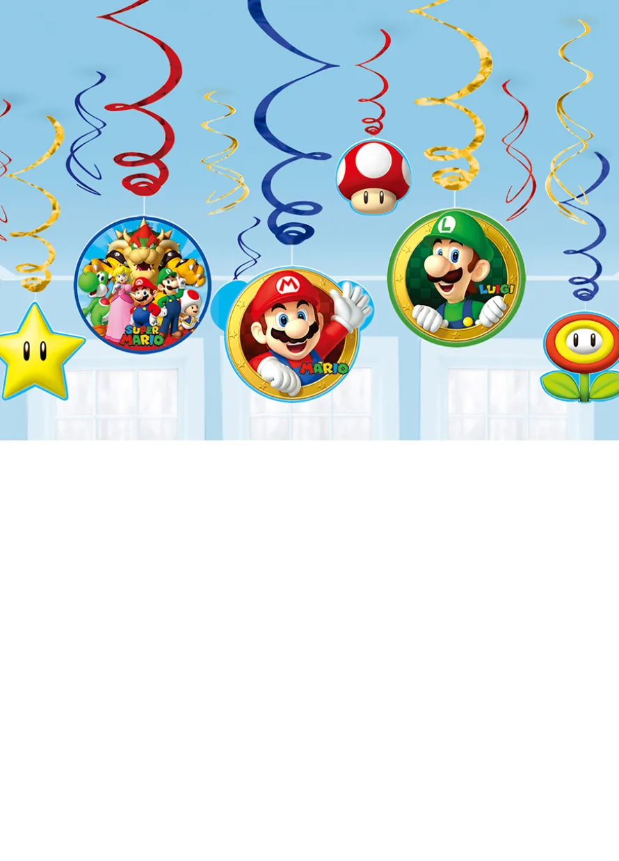 Dekoracja wisząca swirl MARIO (12szt.)