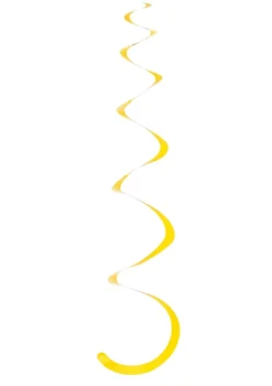 Dekoracja wisząca SWIRL żółta (5szt.)