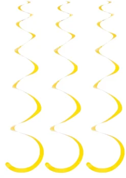 Dekoracja wisząca SWIRL żółta (5szt.)