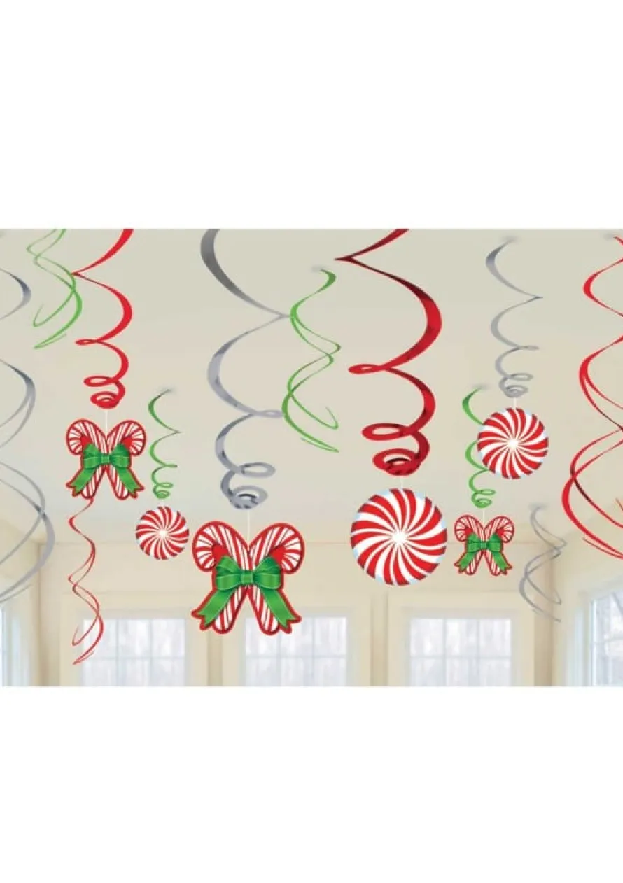 Dekoracja wisząca ŚWIĄTECZNE CUKIERKI swirl (12szt.)