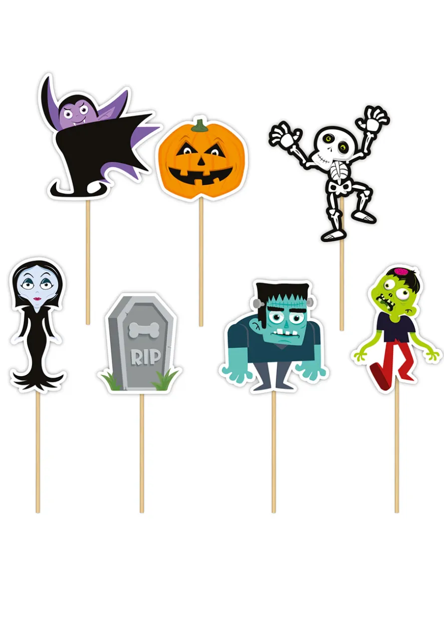 Dekoracje ciast MONSTERS ozdoba halloweenowa 7szt.