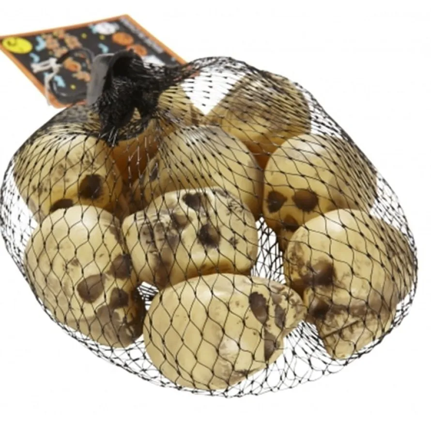Dekoracje na Halloween CZASZKI (9szt.)