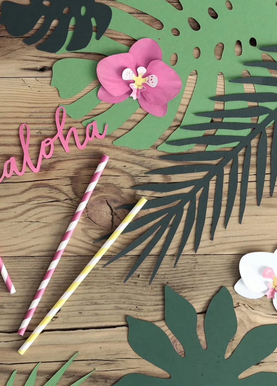Dekoracje papierowe ALOHA dekoracje hawajskie mix