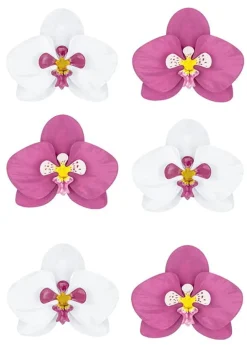 Dekoracje papierowe ALOHA kwiatki hawajskie (6szt.)