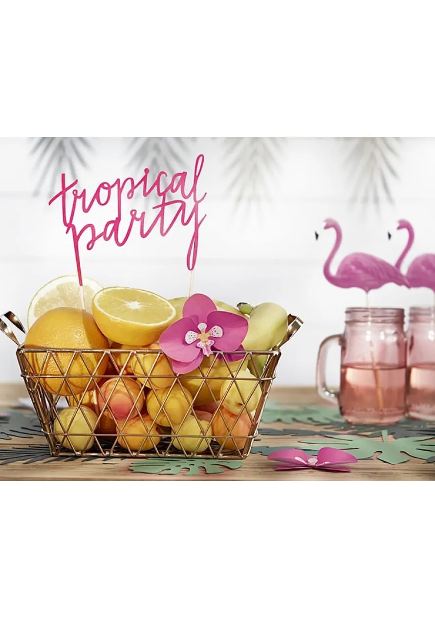 Dekoracje papierowe ALOHA kwiatki hawajskie (6szt.)