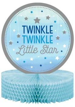 Dekoracje stołu na baby shower GWIAZDECZKA niebieska