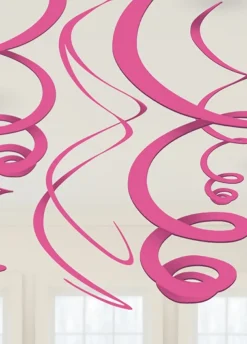 Dekoracje wiszące SWIRL różowe (12szt.)