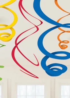 Dekoracje wiszące SWIRL tęczowe (12szt)