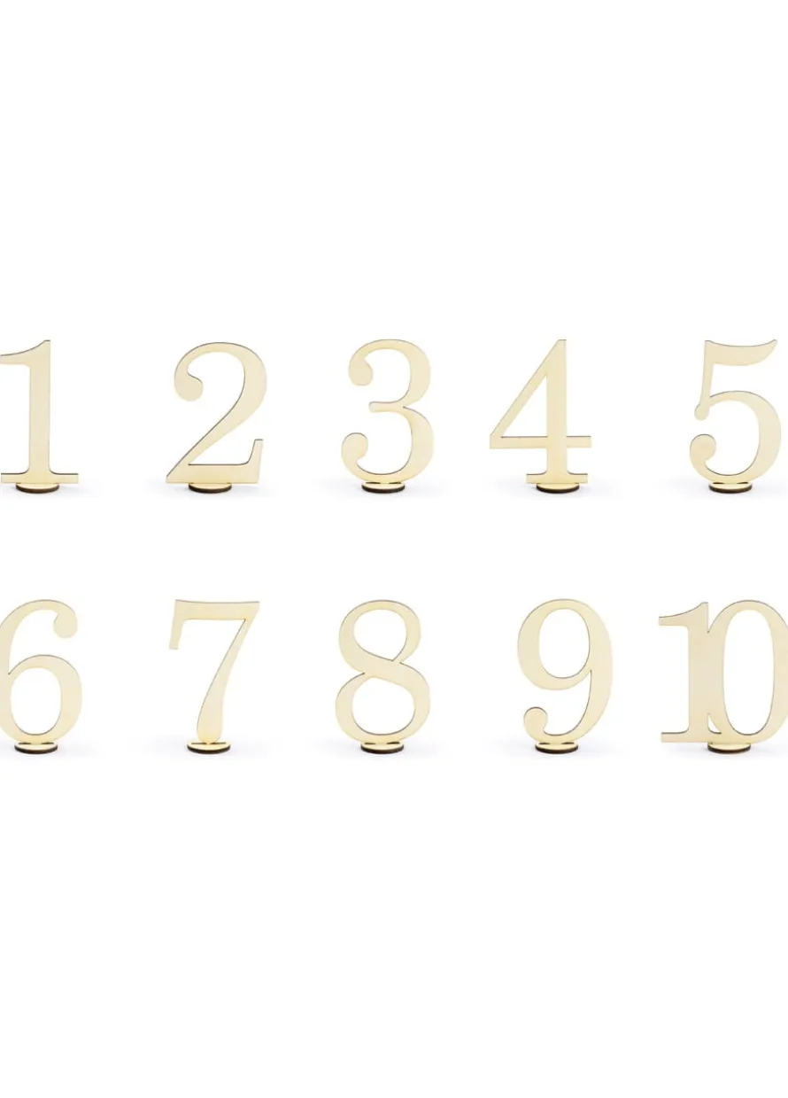 Drewniane NUMERY na stoliki (10szt.)