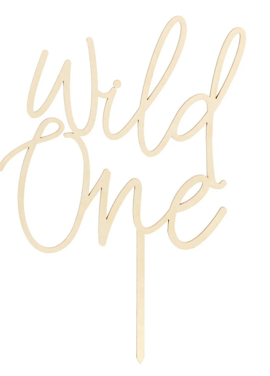 Drewniany topper na tort WILD ONE na roczek