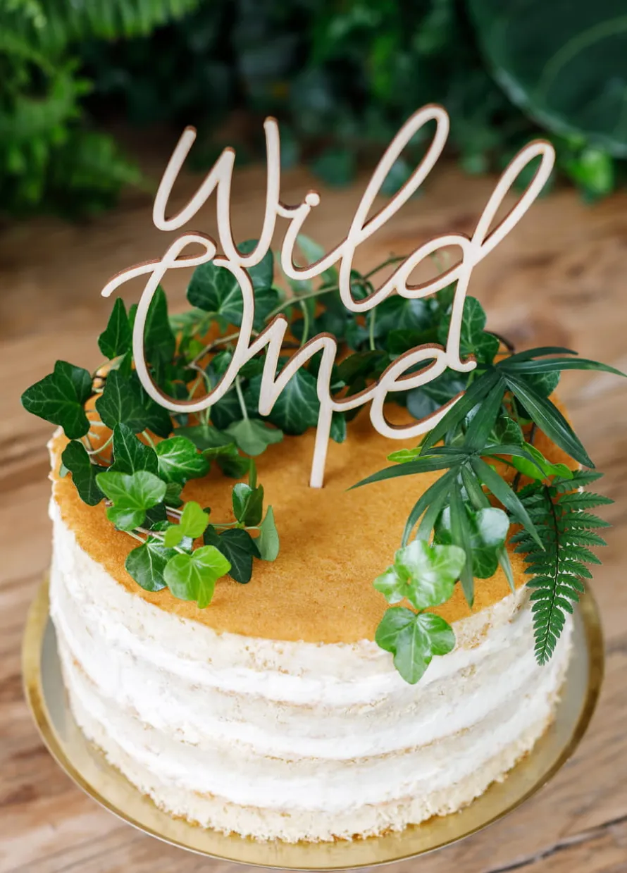 Drewniany topper na tort WILD ONE na roczek