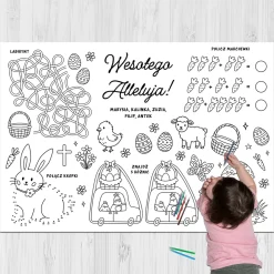Duża KOLOROWANKA WIELKANOCNA personalizowana