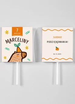 Duże lizaki na podziękowanie dla gości KAPIBARA