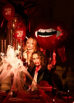 Duży balon halloweenowy KRWAWIĄCE USTA WAMPIRA