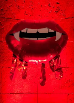 Duży balon halloweenowy KRWAWIĄCE USTA WAMPIRA