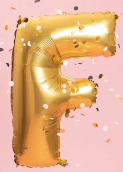 Duży balon LITERKA F matowy 85cm