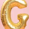 Duży balon LITERKA G matowy 85cm