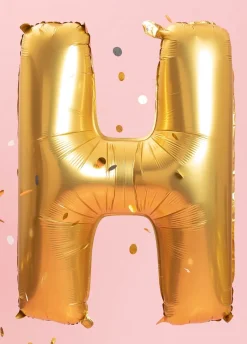 Duży balon LITERKA H matowy 85cm