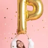 Duży balon LITERKA P matowy 85cm