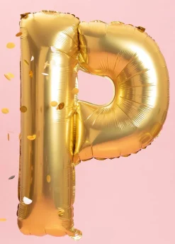 Duży balon LITERKA P matowy 85cm