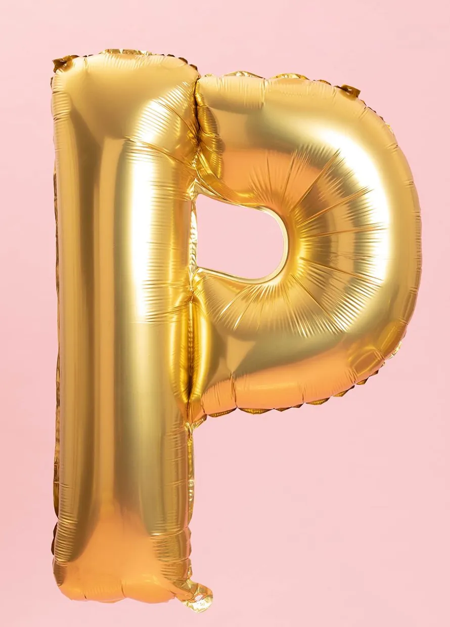 Duży balon LITERKA P matowy 85cm