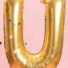 Duży balon LITERKA U matowy 85cm