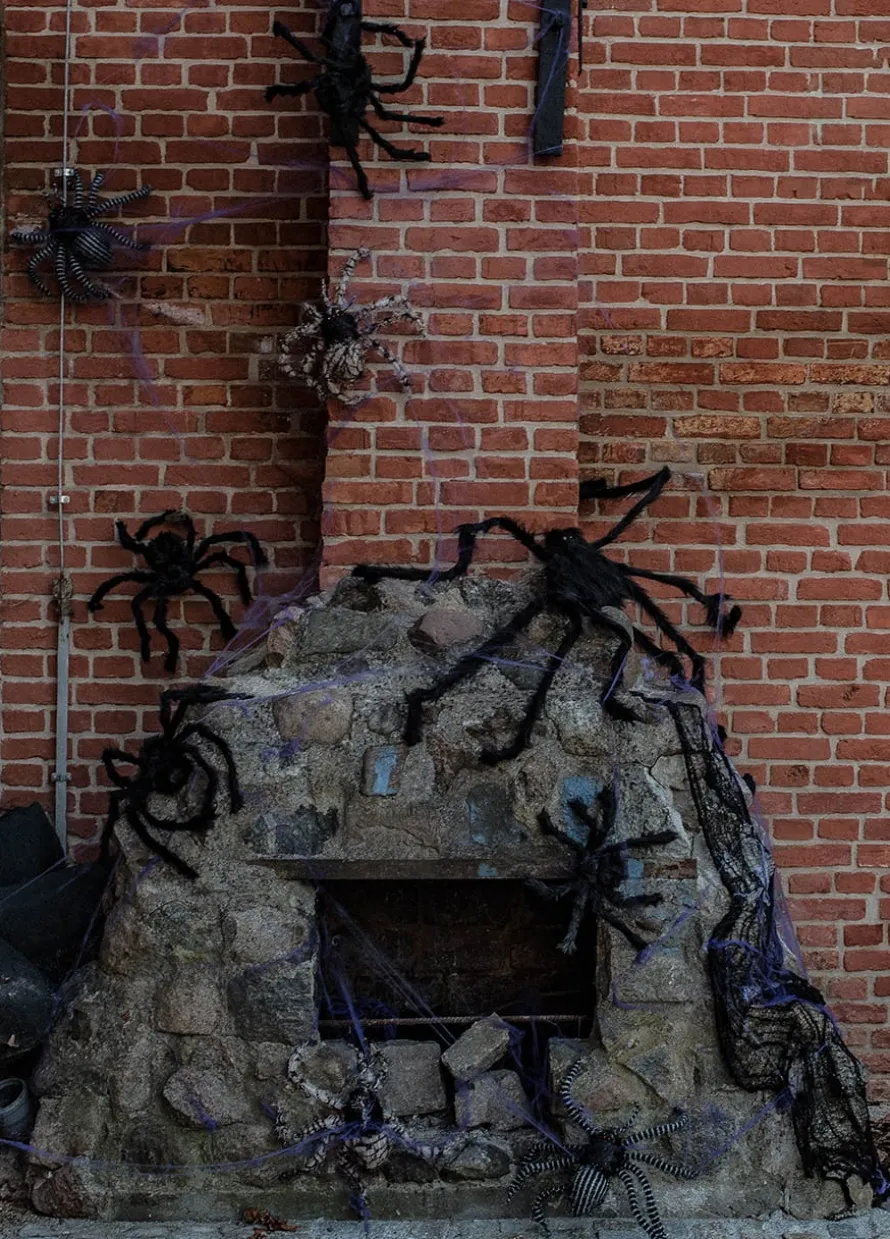 Duży sztuczny pająk dekoracja Halloween