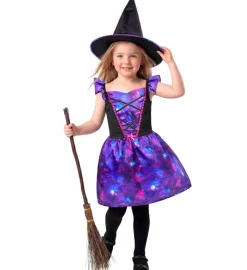 Dziecięcy strój na Halloween CZAROWNICA fioletowa