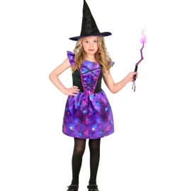 Dziecięcy strój na Halloween CZAROWNICA fioletowa