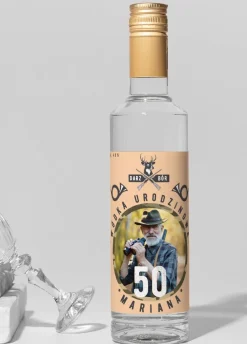 Etykieta na alkohol DLA MYŚLIWEGO ze zdjęciem