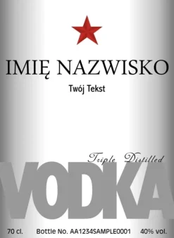 Etykieta na wódkę z Twoim imieniem BIAŁA