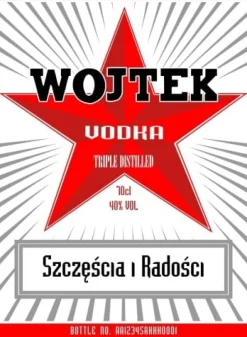 Etykieta na wódkę z Twoim imieniem CZERWONA