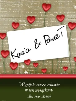 Etykieta na wino KWIATY MIŁOŚCI