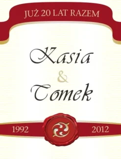 Etykieta na wino WSPÓLNE LATA
